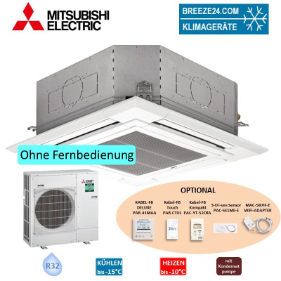 Mitsubishi Electric Set Deckenkassette 5,5 kW PLA-M50EA2 + Blende PLP-6EA + SUZ-M50VA | R32