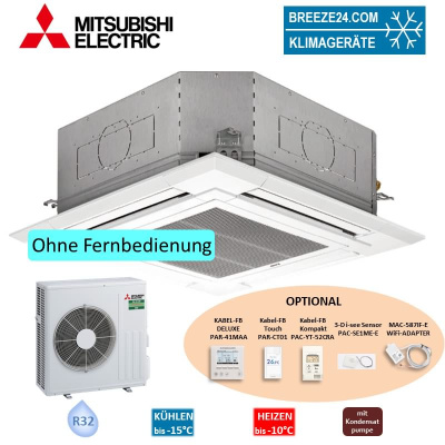 Mitsubishi Electric Set Deckenkassette 7,1 kW PLA-M71EA2 + Blende PLP-6EA + SUZ-M71VA R32 Klimaanlage