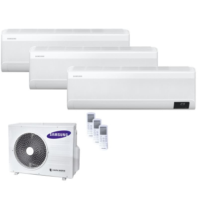 Samsung Set 3 Wandgeräte WindFree Exklusiv 2,0 kW - AR70F07C1AWNEU +  AJ052TXJ3KG R32 Klimaanlage
