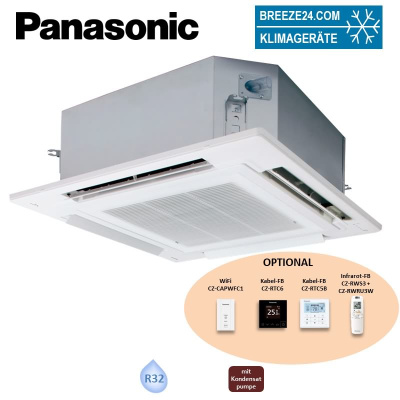 Panasonic PACi NX Elite S-3650PU3E 4-Wege Deckenkassette + Blende Econavi CZ-KPU3AW R32