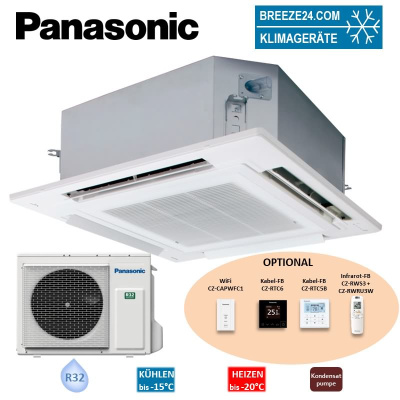 Panasonic Set S-3650PU3E + Blende CZ-KPU3W + U-50PZH3E5 PACi NX Elite Deckenkassette 5,0 kW R32