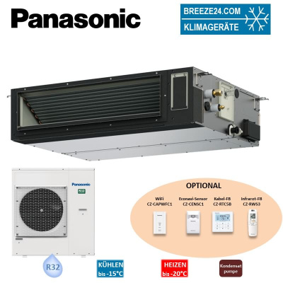 Panasonic Set Kanalgerät 6,8 kW S-6071PF3E + U-71PZH4E5 Elite | Raumgröße 70 - 75 m² | R32