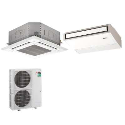 Mitsubishi Electric Set PLA-M100EA + Blende PLP-6EA + PCA-M100KA + PUZ-ZM200YKA R32 400V (Simultan)