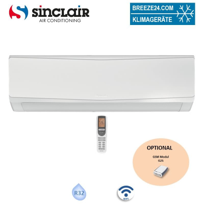 Sinclair Wandgerät KEYON SIH-18BIK 4,6 kW für 1 Raum mit 45 - 50 m² | WiFi | R32