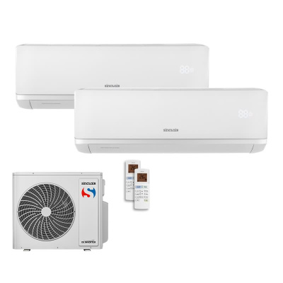 Sinclair Set 2 Wandgeräte RAY 2,7/6,2 KW SIH-09BIR + SIH-24BIR + MV-E36BI2 R32 Klimaanlage