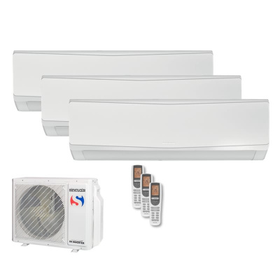 Sinclair Set 3 Wandgeräte KEYON 2,7/3,2/4,6 kW SIH-09BIK + SIH-12BIK + SIH-18BIK + MV-E28BI2 WiFi
