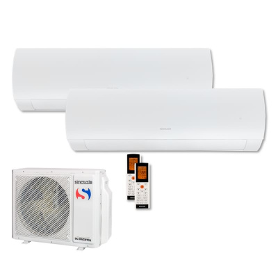 Sinclair Set 2 Wandgeräte TERREL 2,7 KW 2 x SIH-09BITW + MV-E14BI2 | Raumgröße 30 - 35 m² | WiFi