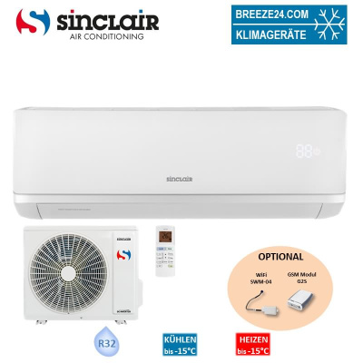 Sinclair Set Wandgerät RAY SIH-18BIR + SOH-18BIR 4,6 kW R32 | Raumgröße 45 - 50 m² | Klimaanlage