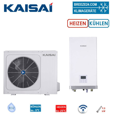 Kaisai Wärmepumpen Set Arctic KHA-10RY1 + KMK-100RY3 WiFi Außengerät + Hydraulisches Modul 10 kW R32