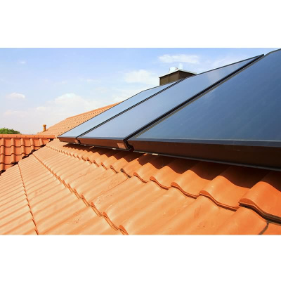 Daikin Solarthermie Set für 3 Personen Haushalt - Solaris Druckanlage Aufdach 2 x EKSV21P Solarpanel