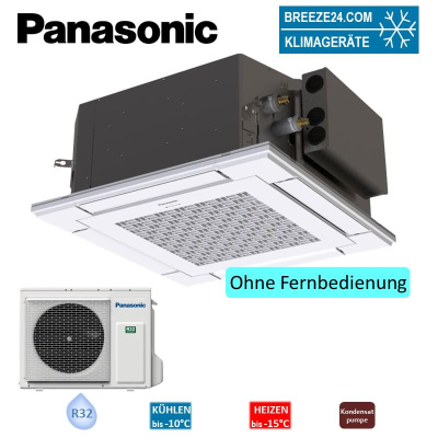 Panasonic Set S-36PY3E 4-Wege Deckenkassette Euroraster + Blende CZ-KPY4 + U-36PZ3E5 3,6 kW R32
