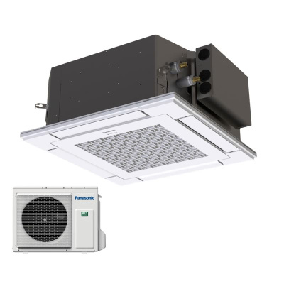 Panasonic Set S-36PY3E 4-Wege Deckenkassette Euroraster + Blende CZ-KPY4 + U-36PZ3E5 3,6 kW R32