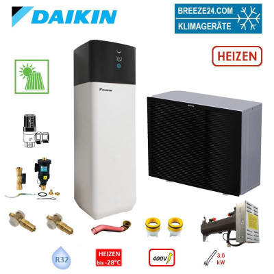Daikin Altherma 3 H MT ECH2O Set EPRA10EW1 + ETSX12P30E Wärmepumpe+Hydromodul/Speicher 300L HS 3 kW