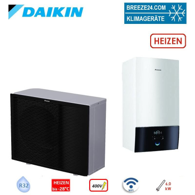 Daikin Altherma 3 H MT W Set EPRA08EW1 8,0 kW + ETBH12E6V Wärmepumpe + Hydromodul mit Heizstab 6 kW