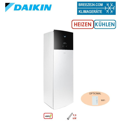 Daikin Altherma 3 R F EBVX16S18D9W Hydrobox mit Speicher 180 L und Heizstab 9 kW Heizen+Kühlen 400V