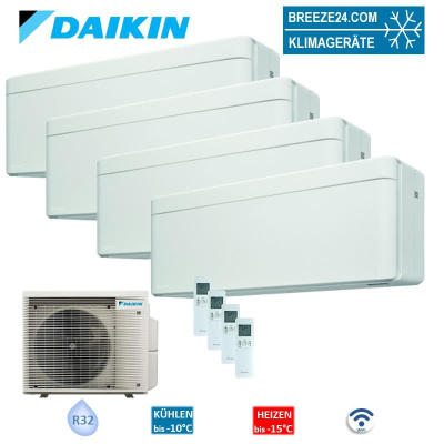 Daikin Set 4 Wandgeräte Stylish WiFi 1,5/2,5/5,0kW - CTXA15CW + FTXA25CW + 2 x FTXA50CW + 4MXM80A8