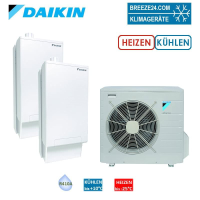 Daikin Altherma R Hybrid Wärmepumpen Set EVLQ08CV3 + EHYHBX08AV32 + EHYKOMB33AA2 8,0 kW