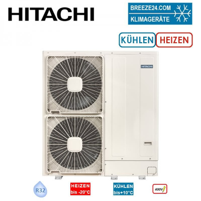 Hitachi Yutaki M RASM-4R1E Monoblock Wärmepumpe zum Heizen / Kühlen / Brauchwasserbereitung 400V