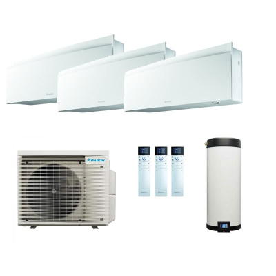 Daikin 4MWXM52A9 Multi+ Set 3 x Emura Wandgeräte WiFi FTXJ20AW +Warmwassertank 120L EKHWET120BV3