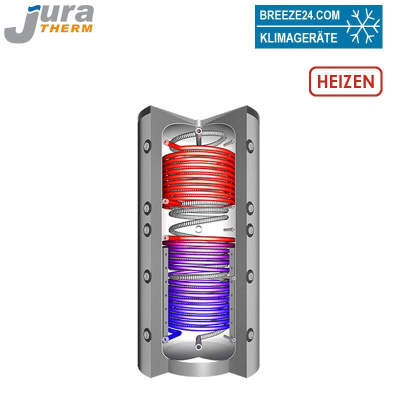 Juratherm EHSS 550 - 500L Hygiene-Schichtenkombispeicher 2 Wärmetauscher für Trink + Heizungswasser