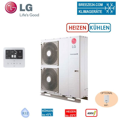LG THERMA V HM123MR.U34 Kompakt Monoblock Wärmepumpe 12,0 kW zum Heizen + Kühlen 400 Volt