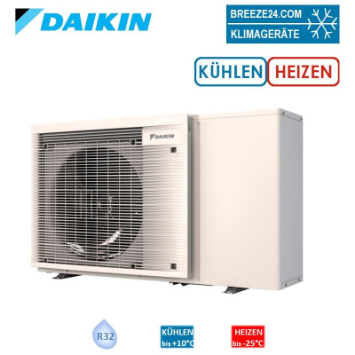 Daikin EWYA008DV3P Luft-Wasser-Wärmepumpe Heizen/Kühlen 7,5 kW R32 230V