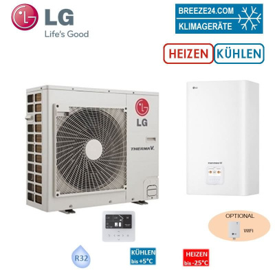 LG THERMA V Wärmepumpen Set HU071MR.U44 + HN091MR.NK5 Wärmepumpe + Hydromodul 7,0 kW