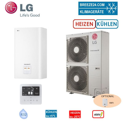 LG THERMA V Wärmepumpen Set HU143MRB.U30 + HN1600MC.NK1 Wärmepumpe + Hydromodul 14,0 kW - 400 V