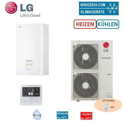 LG THERMA V Wärmepumpen Set HU141MA.U33 + HN1616M.NK5 Wärmepumpe + Hydromodul 14 kW 230 VAC