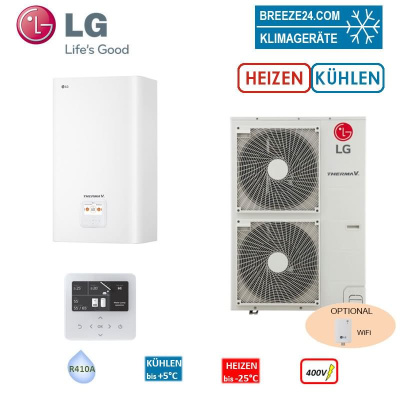 LG THERMA V Wärmepumpen Set HU143MA.U33 + HN1636M.NK5 Wärmepumpe + Hydromodul 14 kW 400 Volt
