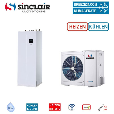 Sinclair S-THERM YUKON Set MSH-160EB-3 + MSH-240TB-3/9 Wärmepumpe + Hydrobox/Speicher WiFi 16kW 240L