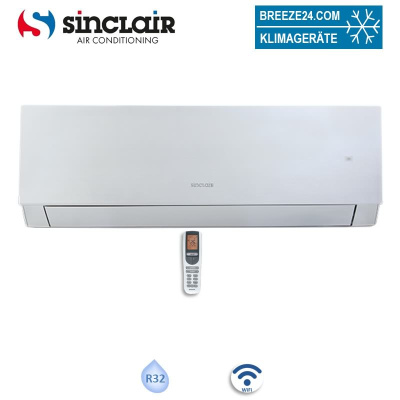 Sinclair Wandgerät MARVIN SIH-12BIMS | WiFi | 3,5 kW | silber | Raumgröße 35 - 40 m²