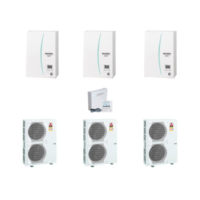 Mitsubishi Electric Wärmepumpen Kaskaden Set MZ 3.140 R 42 kW PUZ-HWM140YHA + ERPX-YM9D+PAC-IF071B-E