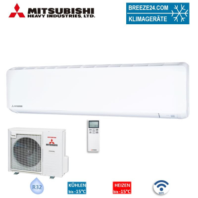 Mitsubishi Heavy Set SRK80ZR-WF + SRC80ZR-W Wandgerät 8,0 kW WiFi | Raumgröße 80 - 85 m² | R32