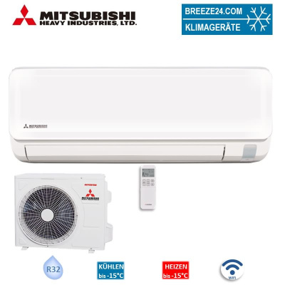 Mitsubishi Heavy Set SRK25ZTL-W + SRC25ZTL-W WiFi Kompakt-Wandgerät 2,5 kW | Raumgröße 25 - 30 m²