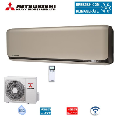 Mitsubishi Heavy Set SRK25ZS-WFT + SRC25ZS-W2 Wandgerät Titan 2,5 kW WiFi Raumgröße 25 - 30 m² R32