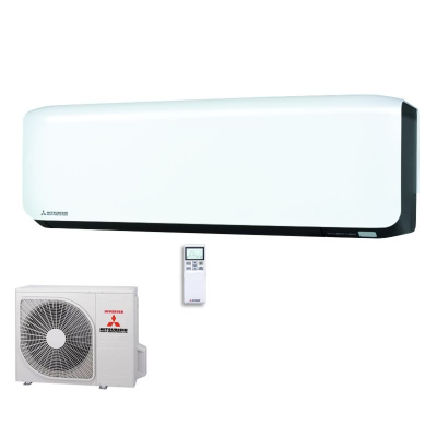 Mitsubishi Heavy Set SRK25ZS-WFB + SRC25ZS-W2 Wandgerät Schwarz/Weiss 2,5 kW WiFi Raumgröße 25-30 m²