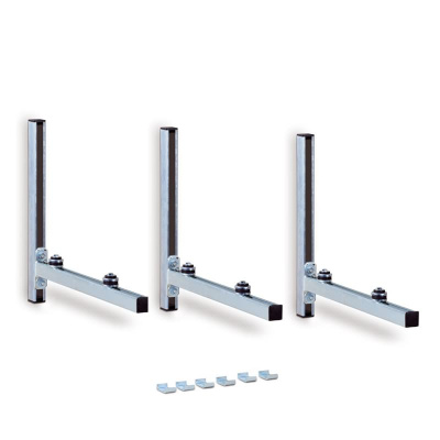 Müpro 3er MPC-Konsolenset mit Schalldämmung, Länge: 800 mm Belastung bis zu 120 kg