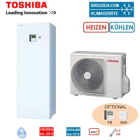 Toshiba Wärmepumpen Set ESTIA HWT-401HW-E +...
