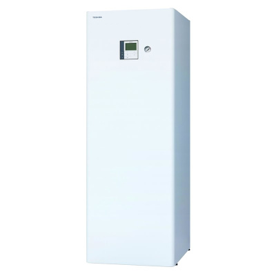Toshiba Wärmepumpen Set ESTIA HWT-601HW-E + HWT-601F21ST6W-E Hydrobox 210L HS 6kW IG:400V - AG: 230V