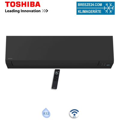 Toshiba RAS-B10P2KVSGB-E Wandgerät Shorai Edge Black 2,5 kW | Raumgröße 25 - 30 m² | WiFi | R32
