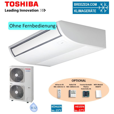 Toshiba Set Deckenunterbaugerät RAV-HM1401CTP-E + RAV-GP1401AT-E1 12,5 kW Raumgröße 125 - 135 m² R32
