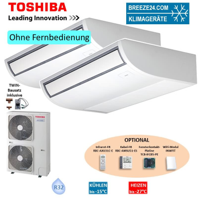 Toshiba Set 2 x RAV-HM801CTP-E + RAV-GP1401AT-E Deckenunterbaugeräte 6,9 kW -  R32 Klimaanlage