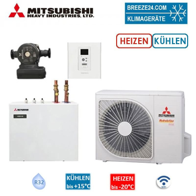 Mitsubishi Heavy Hydrolution Set FDCW60VNX-W+HSB60-W+CPD 11 25M/65+RC-HY20 Wärmepumpe+Hydromodul+Pumpe+FB