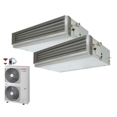 Toshiba Set 2 x RAV-HM561BTP-E + RAV-GP1101AT-E Kanalgeräte 5,0 kW R32 Klimaanlage