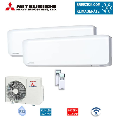 Mitsubishi Heavy Set 2 Wandgeräte SRK25ZS-WF + SRK50ZS-WF + SCM50ZS-W  2,5/5,0 kW  WiFi R32