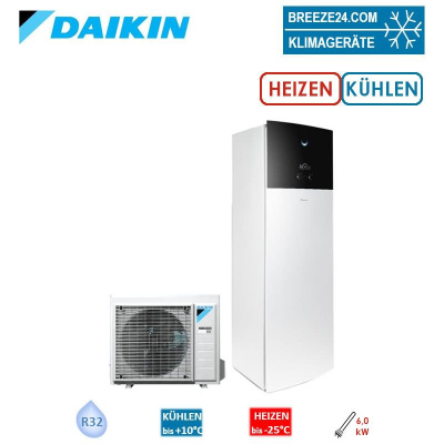 Daikin Altherma 3 R F Set ERGA08EVH7 + EHVX08S18E6V Wärmepumpe + Hydrobox/Heizstab 6kW/Speicher 180L
