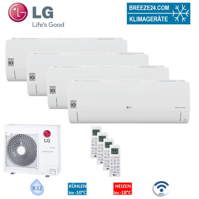 LG Set 4 Wandgeräte PC09ST NSJ + MU5R30 U40 Standard Plus 2,5 kW R32 Klimaanlage