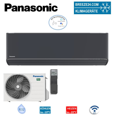 Panasonic Set CS-XZ42CKEW-H + CU-Z42CKE WiFi Wandgerät Etherea graphitgrau 4,2 kW | Raumgröße 40 m²