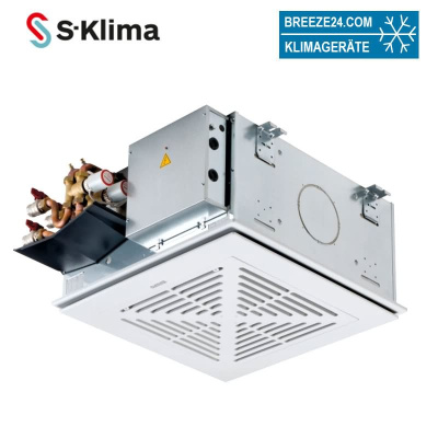 S-Klima ESTUCS621 - D Kaltwasser 4-Wege-Deckenkassette 2-Leiter  zum Heizen + Kühlen 3,0 kW